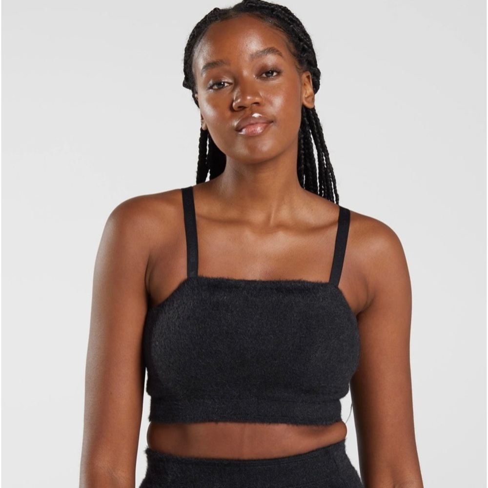 GYMSHARK | Black Bandeau Bra Top | Small